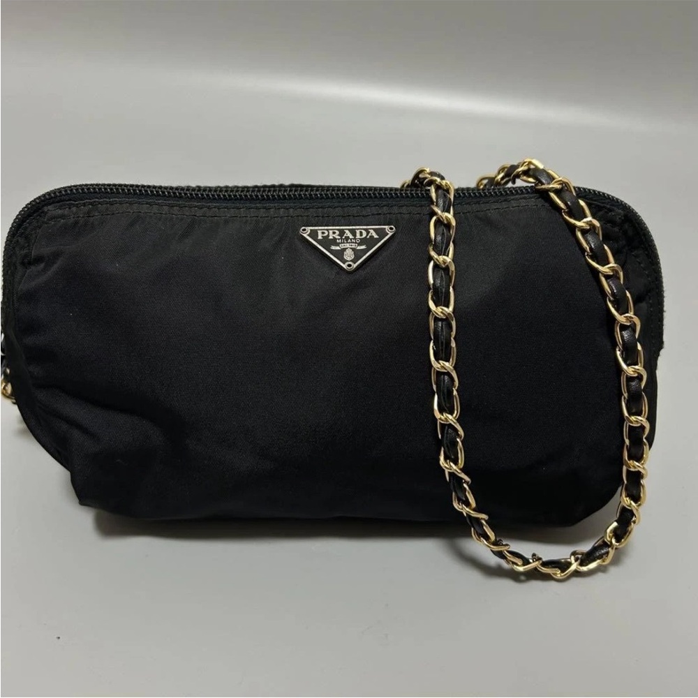 Prada Black Crossbody Bag with Gold Chain - Picture 1 of 13